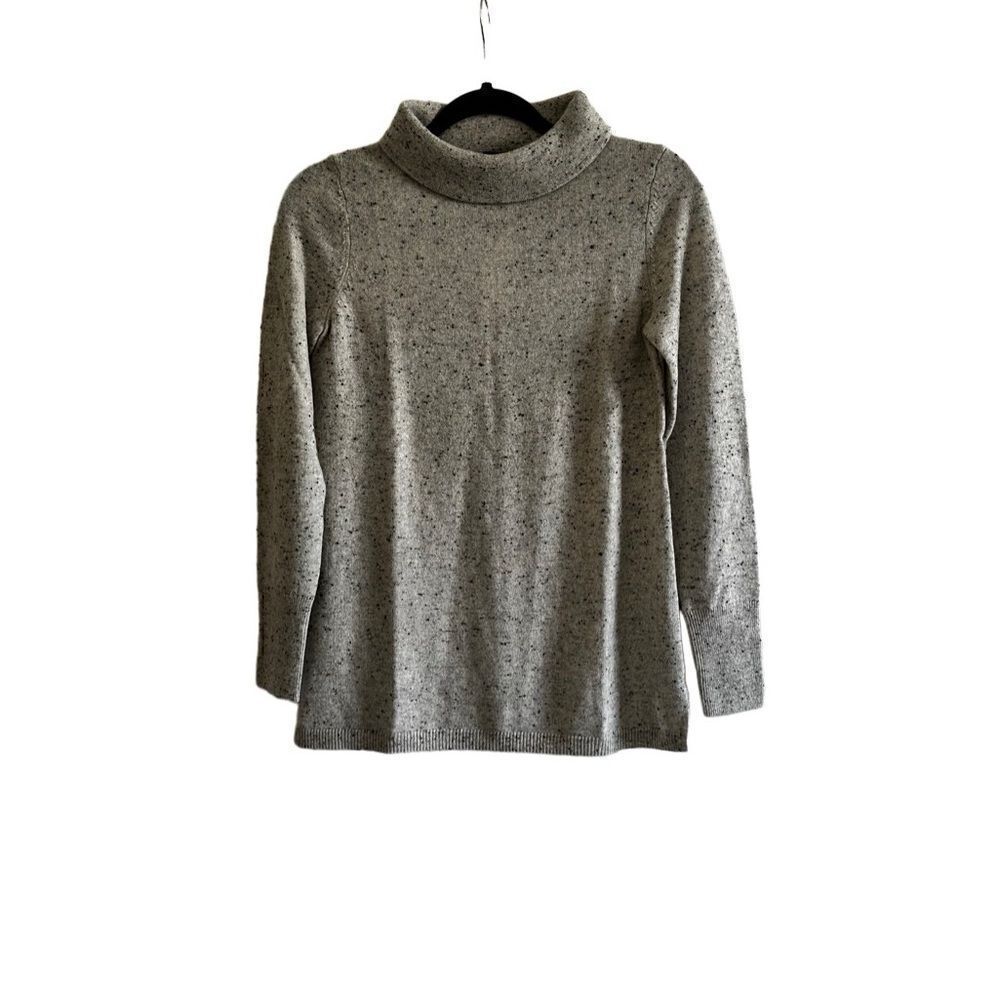 NWT Talbots Pure Cashmere Speckled Turtleneck Mockneck Sweater Size S Petite